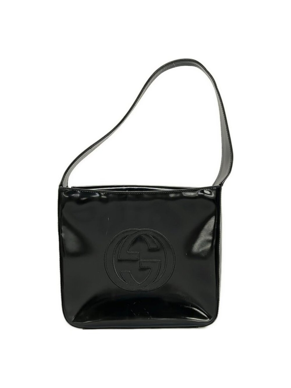 Gucci Shoulder Bag Double Black Leather